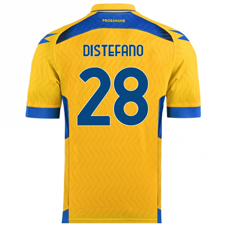 Niño Fútbol Camiseta Filippo Distefano #28 Amarillo 1ª Equipación 2024/25 Perú