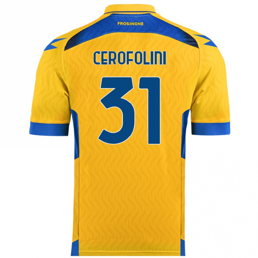 Niño Fútbol Camiseta Michele Cerofolini #31 Amarillo 1ª Equipación 2024/25 Perú