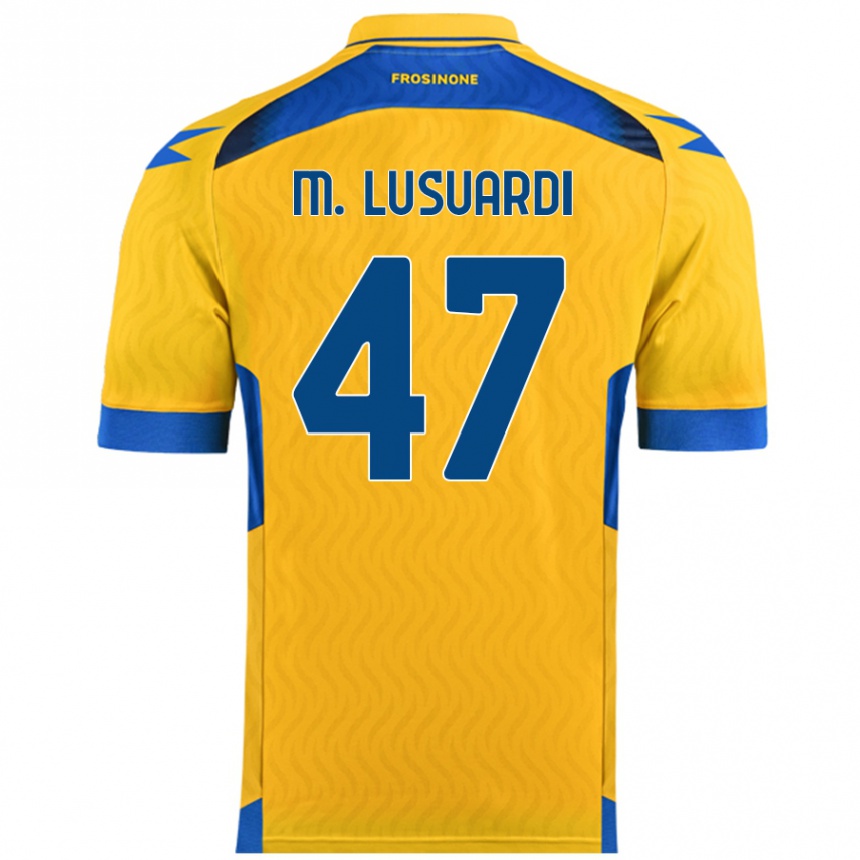 Niño Fútbol Camiseta Mateus Lusuardi #47 Amarillo 1ª Equipación 2024/25 Perú