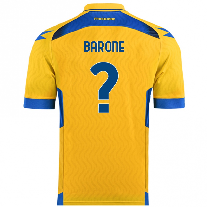 Niño Fútbol Camiseta Filippo Barone #0 Amarillo 1ª Equipación 2024/25 Perú