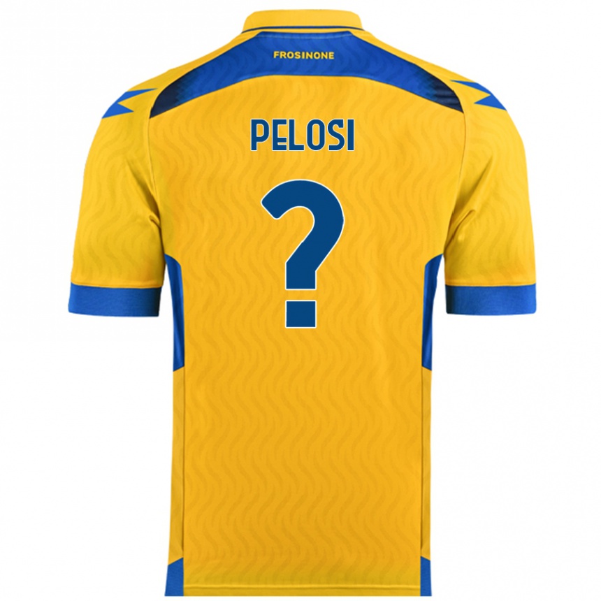 Niño Fútbol Camiseta Dario Pelosi #0 Amarillo 1ª Equipación 2024/25 Perú