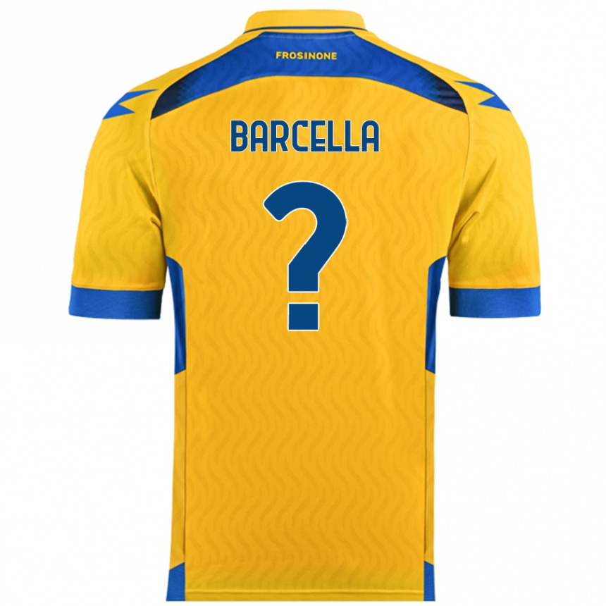 Niño Fútbol Camiseta Kevin Barcella #0 Amarillo 1ª Equipación 2024/25 Perú