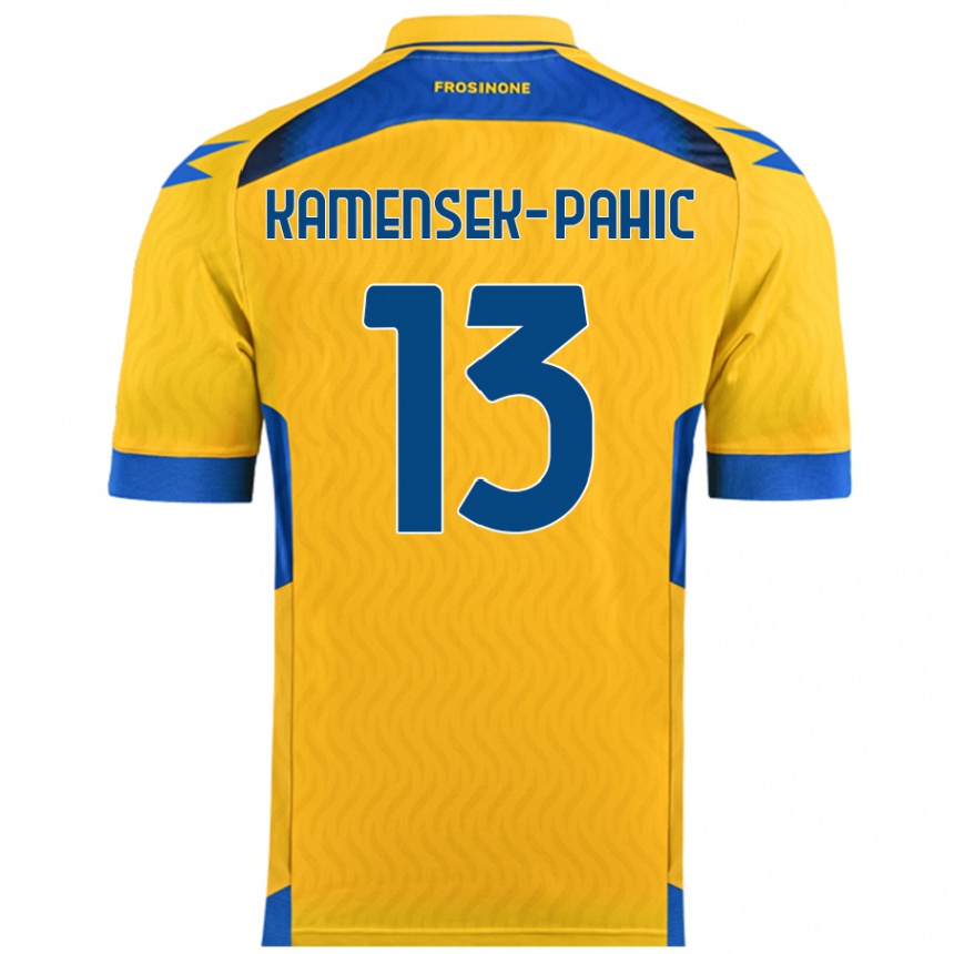 Niño Fútbol Camiseta Matjaz Kamensek-Pahic #13 Amarillo 1ª Equipación 2024/25 Perú