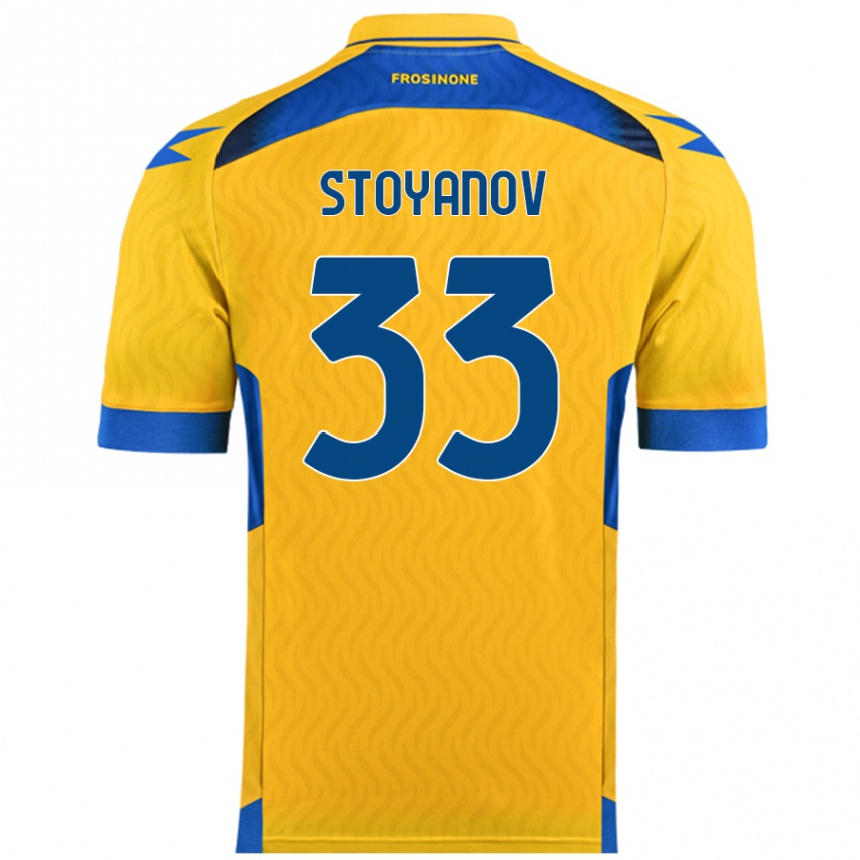 Niño Fútbol Camiseta Steliyan Stoyanov #33 Amarillo 1ª Equipación 2024/25 Perú