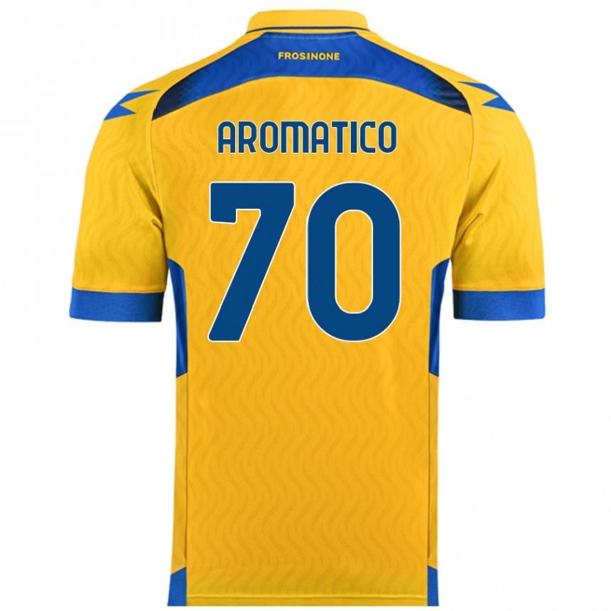 Niño Fútbol Camiseta Raul Aromatico #70 Amarillo 1ª Equipación 2024/25 Perú