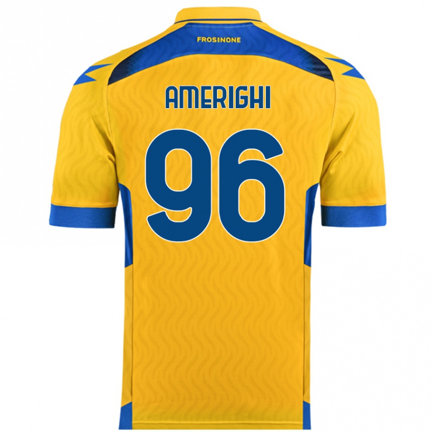 Niño Fútbol Camiseta Igor Amerighi #96 Amarillo 1ª Equipación 2024/25 Perú