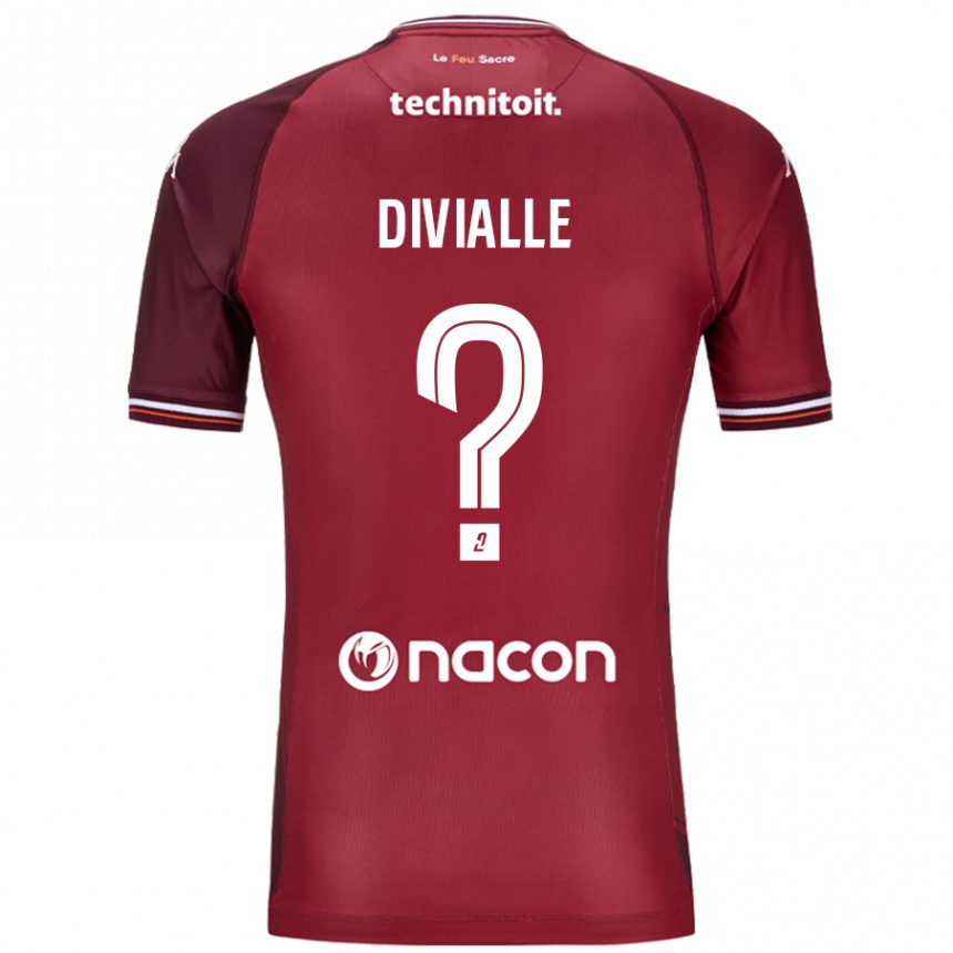 Niño Fútbol Camiseta Charles Divialle #0 Rojo Granata 1ª Equipación 2024/25 Perú