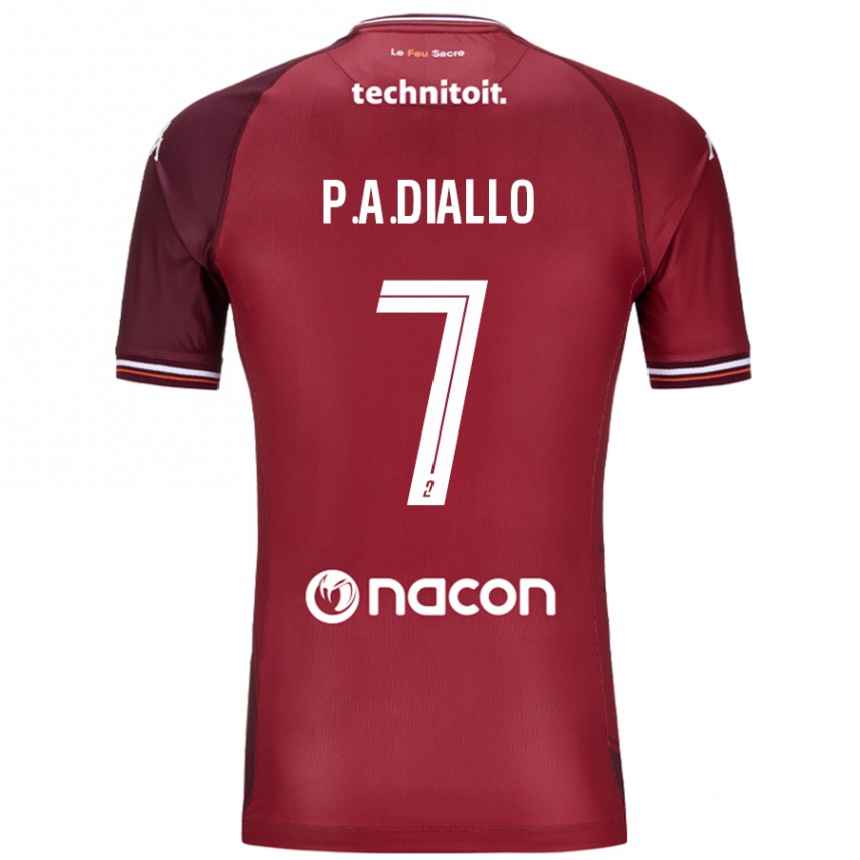 Niño Fútbol Camiseta Papa Amadou Diallo #7 Rojo Granata 1ª Equipación 2024/25 Perú