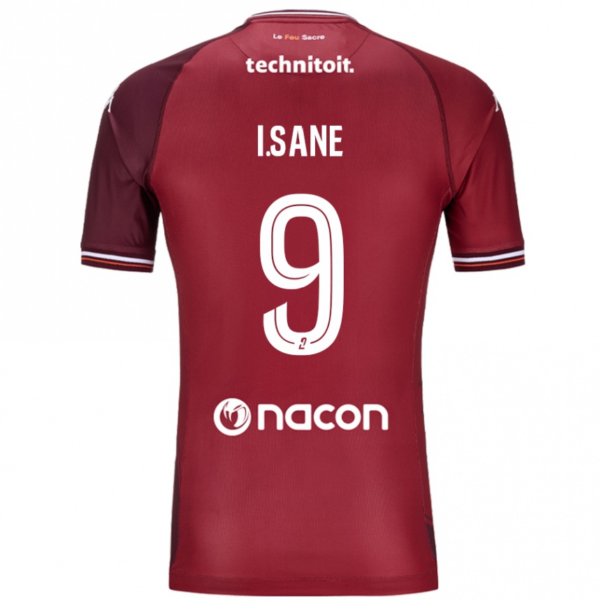 Niño Fútbol Camiseta Ibou Sané #9 Rojo Granata 1ª Equipación 2024/25 Perú