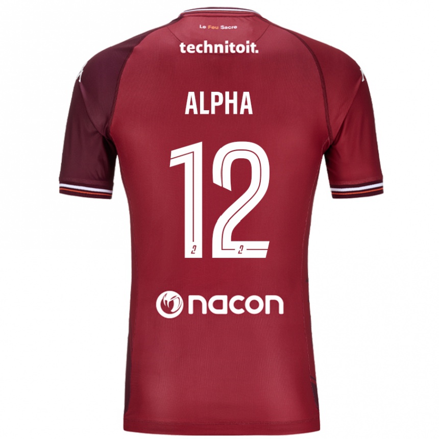 Niño Fútbol Camiseta Alpha Touré #12 Rojo Granata 1ª Equipación 2024/25 Perú