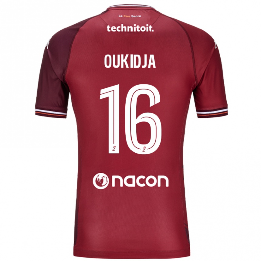 Niño Fútbol Camiseta Alexandre Oukidja #16 Rojo Granata 1ª Equipación 2024/25 Perú