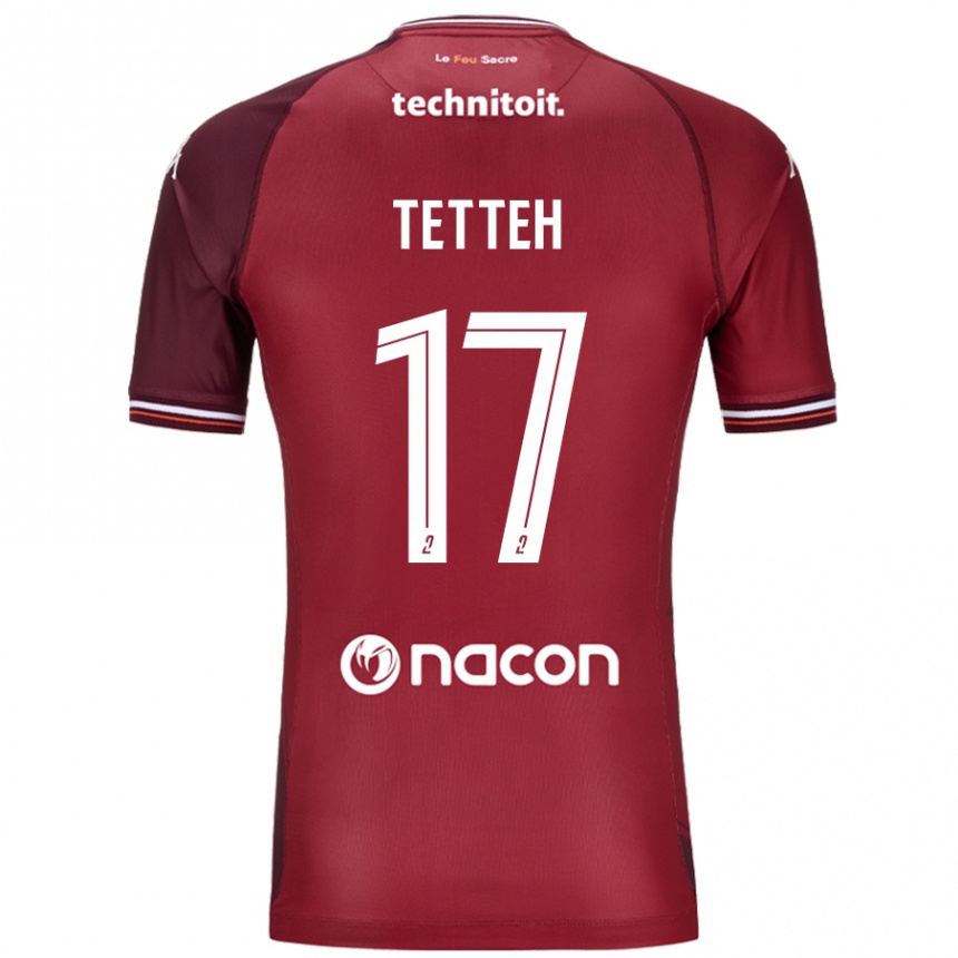 Niño Fútbol Camiseta Benjamin Tetteh #17 Rojo Granata 1ª Equipación 2024/25 Perú