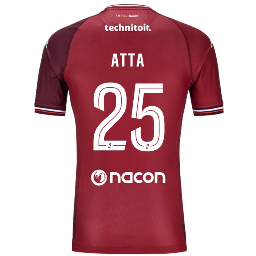 Niño Fútbol Camiseta Arthur Atta #25 Rojo Granata 1ª Equipación 2024/25 Perú