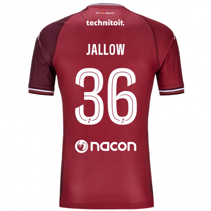 Niño Fútbol Camiseta Ablie Jallow #36 Rojo Granata 1ª Equipación 2024/25 Perú