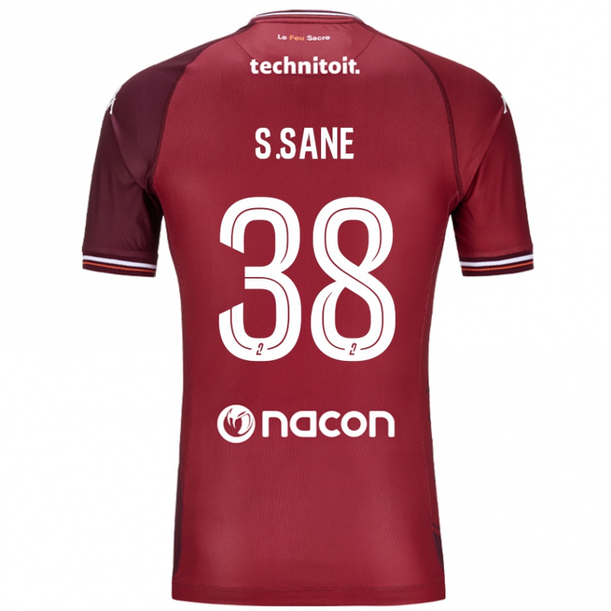 Niño Fútbol Camiseta Sadibou Sané #38 Rojo Granata 1ª Equipación 2024/25 Perú