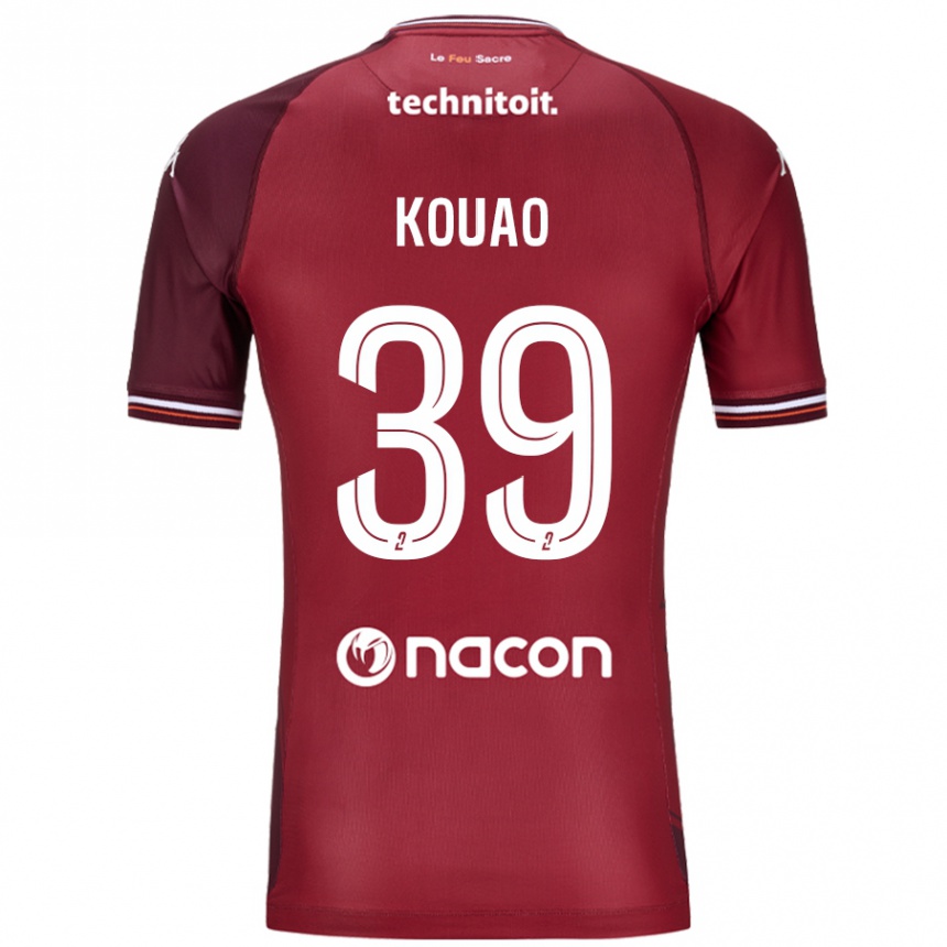 Niño Fútbol Camiseta Koffi Kouao #39 Rojo Granata 1ª Equipación 2024/25 Perú