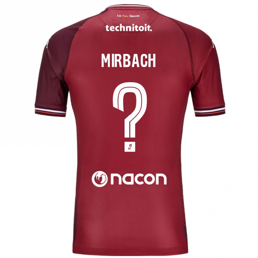 Niño Fútbol Camiseta Alexis Mirbach #0 Rojo Granata 1ª Equipación 2024/25 Perú