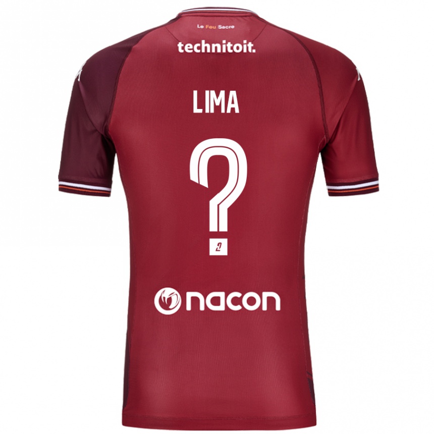 Niño Fútbol Camiseta Edson Lima #0 Rojo Granata 1ª Equipación 2024/25 Perú