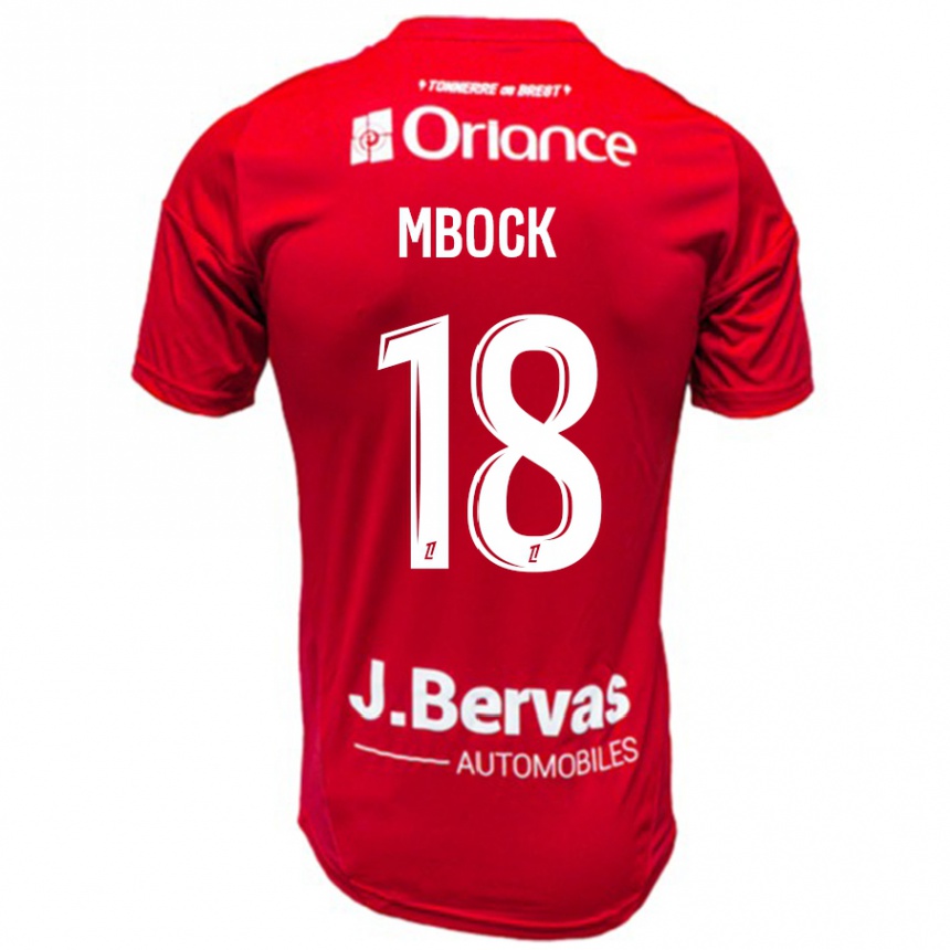 Niño Fútbol Camiseta Hianga'a Mbock #18 Rojo Blanco 1ª Equipación 2024/25 Perú