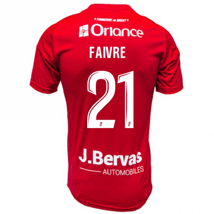 Niño Fútbol Camiseta Romain Faivre #21 Rojo Blanco 1ª Equipación 2024/25 Perú