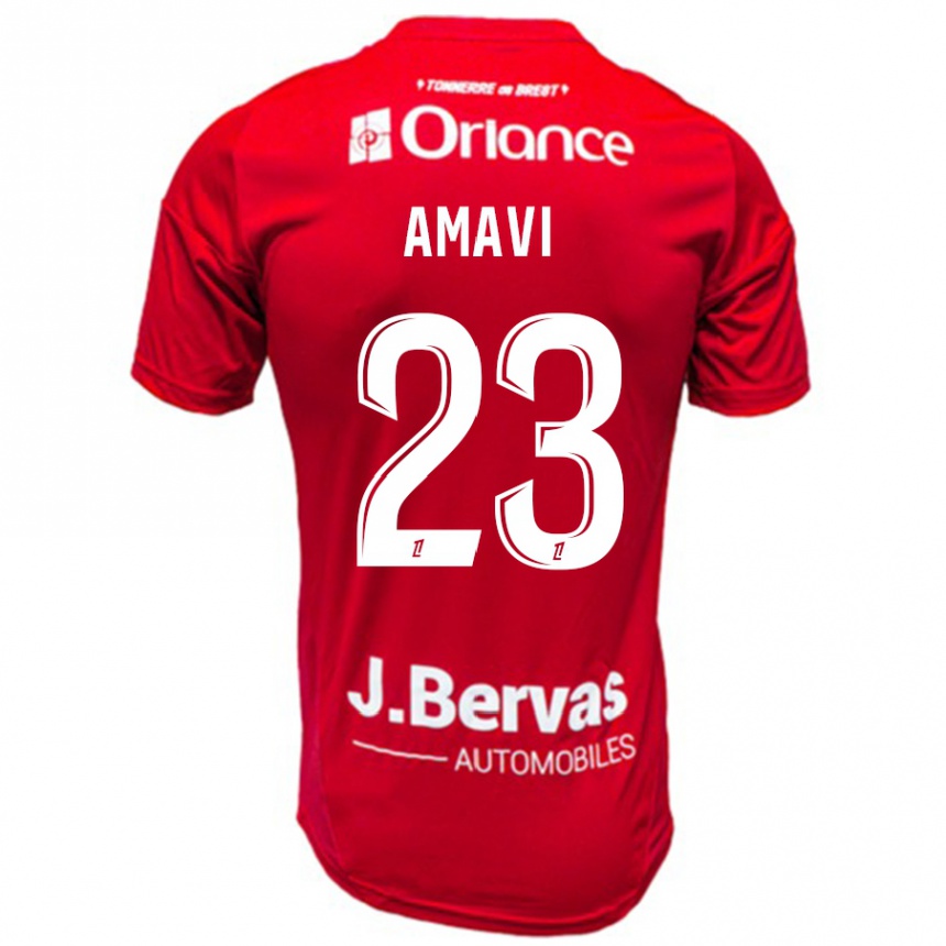 Niño Fútbol Camiseta Jordan Amavi #23 Rojo Blanco 1ª Equipación 2024/25 Perú