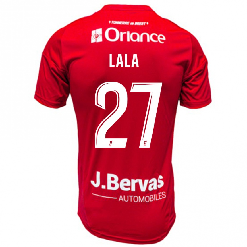 Niño Fútbol Camiseta Kenny Lala #27 Rojo Blanco 1ª Equipación 2024/25 Perú