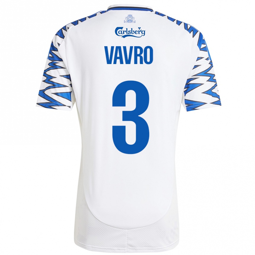 Niño Fútbol Camiseta Denis Vavro #3 Blanco Azul Cielo 1ª Equipación 2024/25 Perú