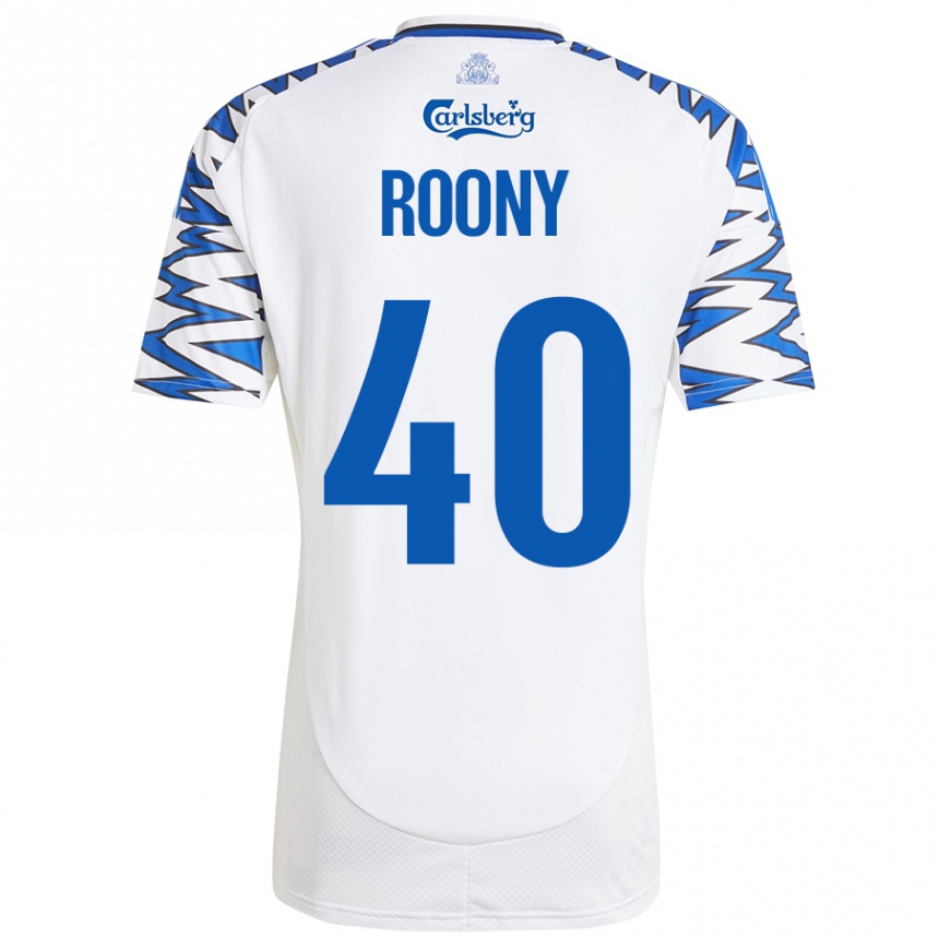 Niño Fútbol Camiseta Roony Bardghji #40 Blanco Azul Cielo 1ª Equipación 2024/25 Perú