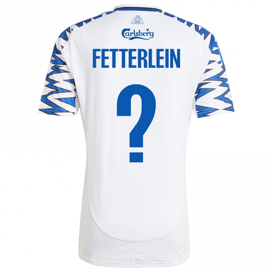 Niño Fútbol Camiseta Sean Fetterlein #0 Blanco Azul Cielo 1ª Equipación 2024/25 Perú