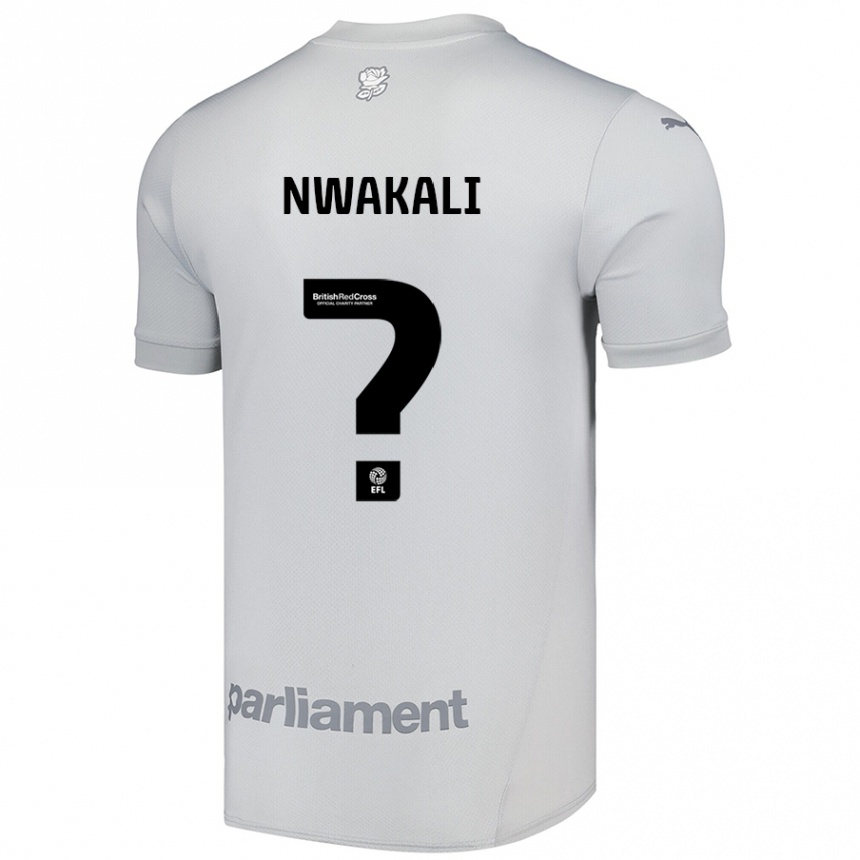 Niño Fútbol Camiseta Kelechi Nwakali #0 Gris Plata 2ª Equipación 2024/25 Perú