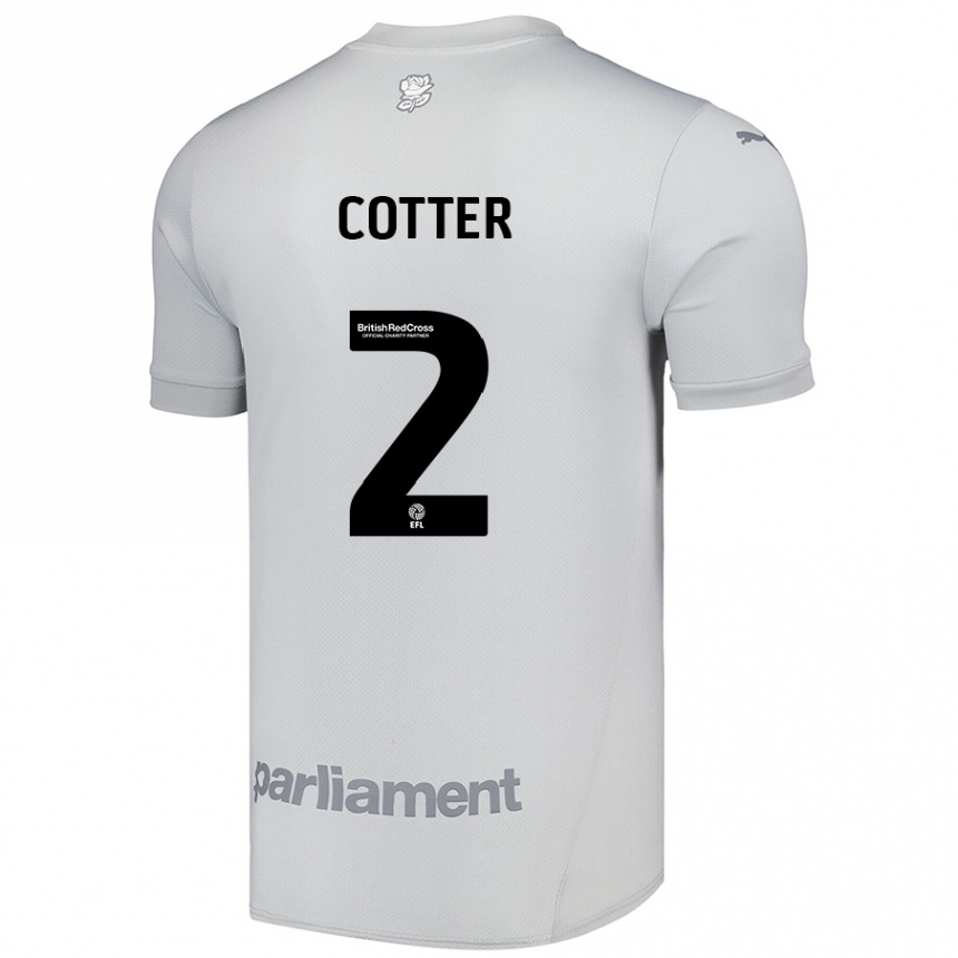 Niño Fútbol Camiseta Barry Cotter #2 Gris Plata 2ª Equipación 2024/25 Perú