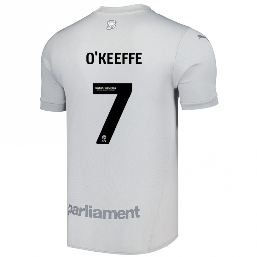 Niño Fútbol Camiseta Corey O'keeffe #7 Gris Plata 2ª Equipación 2024/25 Perú