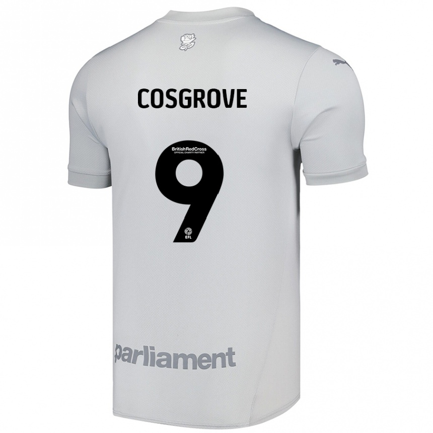 Niño Fútbol Camiseta Sam Cosgrove #9 Gris Plata 2ª Equipación 2024/25 Perú