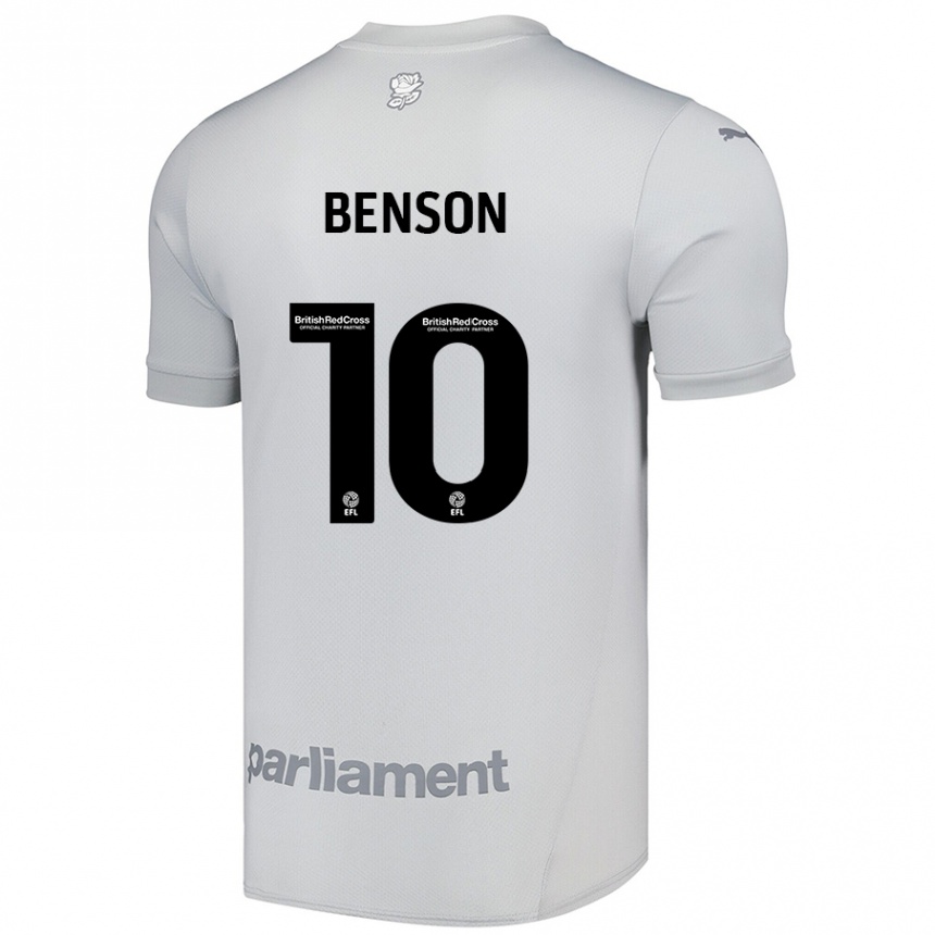 Niño Fútbol Camiseta Josh Benson #10 Gris Plata 2ª Equipación 2024/25 Perú