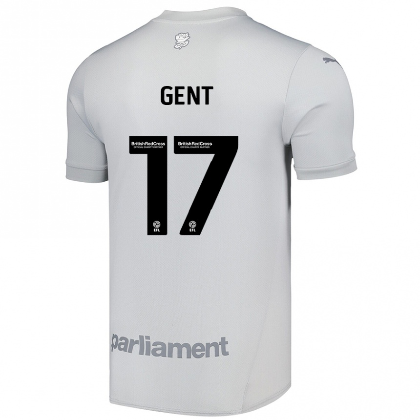 Niño Fútbol Camiseta Georgie Gent #17 Gris Plata 2ª Equipación 2024/25 Perú