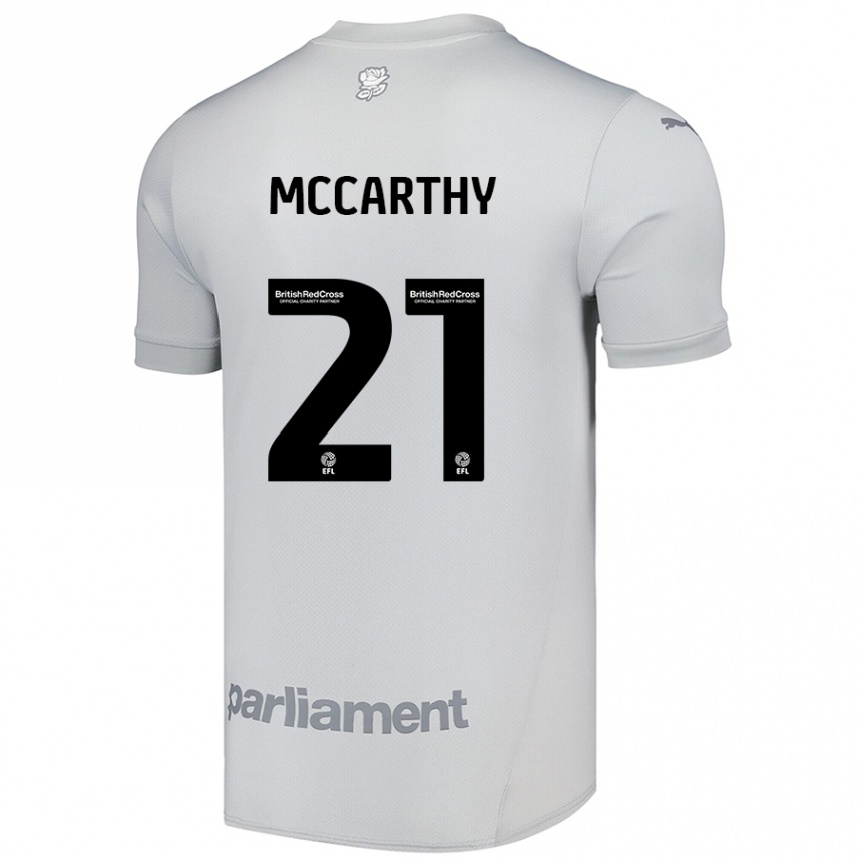 Niño Fútbol Camiseta Conor Mccarthy #21 Gris Plata 2ª Equipación 2024/25 Perú