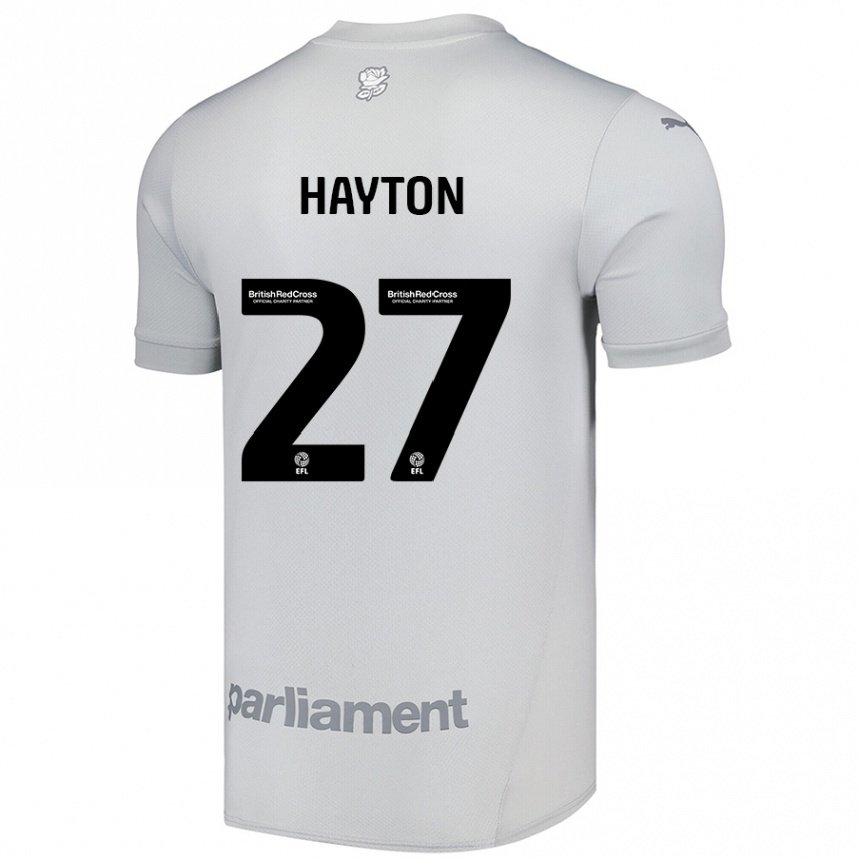 Niño Fútbol Camiseta Adam Hayton #27 Gris Plata 2ª Equipación 2024/25 Perú