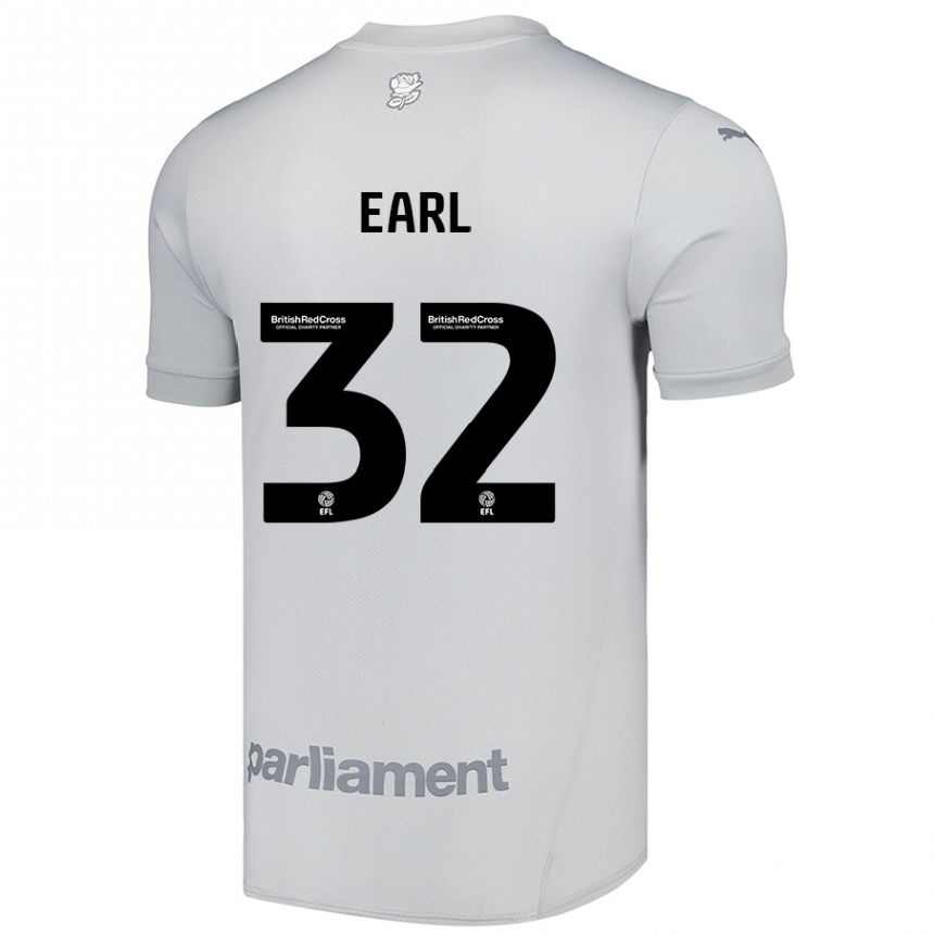 Niño Fútbol Camiseta Josh Earl #32 Gris Plata 2ª Equipación 2024/25 Perú