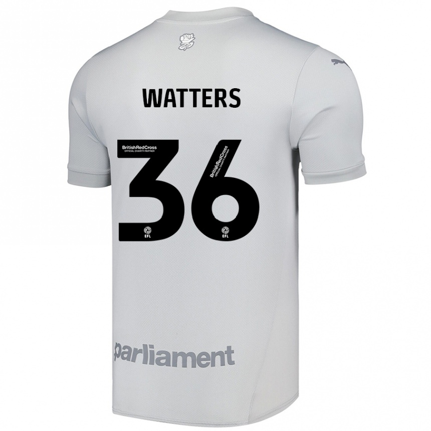 Niño Fútbol Camiseta Max Watters #36 Gris Plata 2ª Equipación 2024/25 Perú