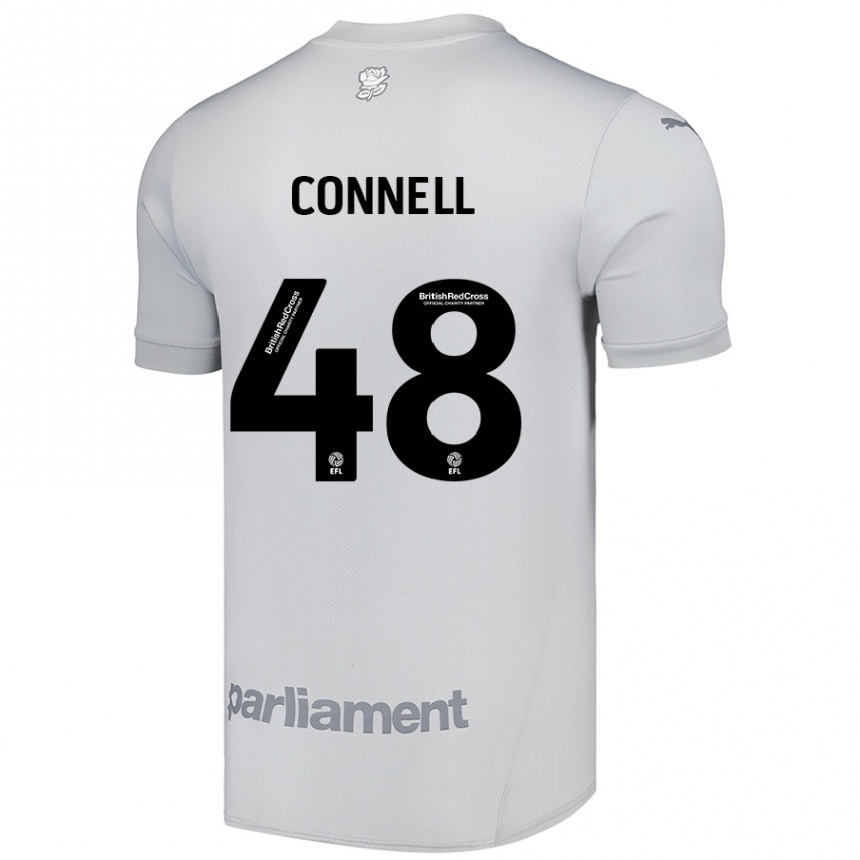 Niño Fútbol Camiseta Luca Connell #48 Gris Plata 2ª Equipación 2024/25 Perú