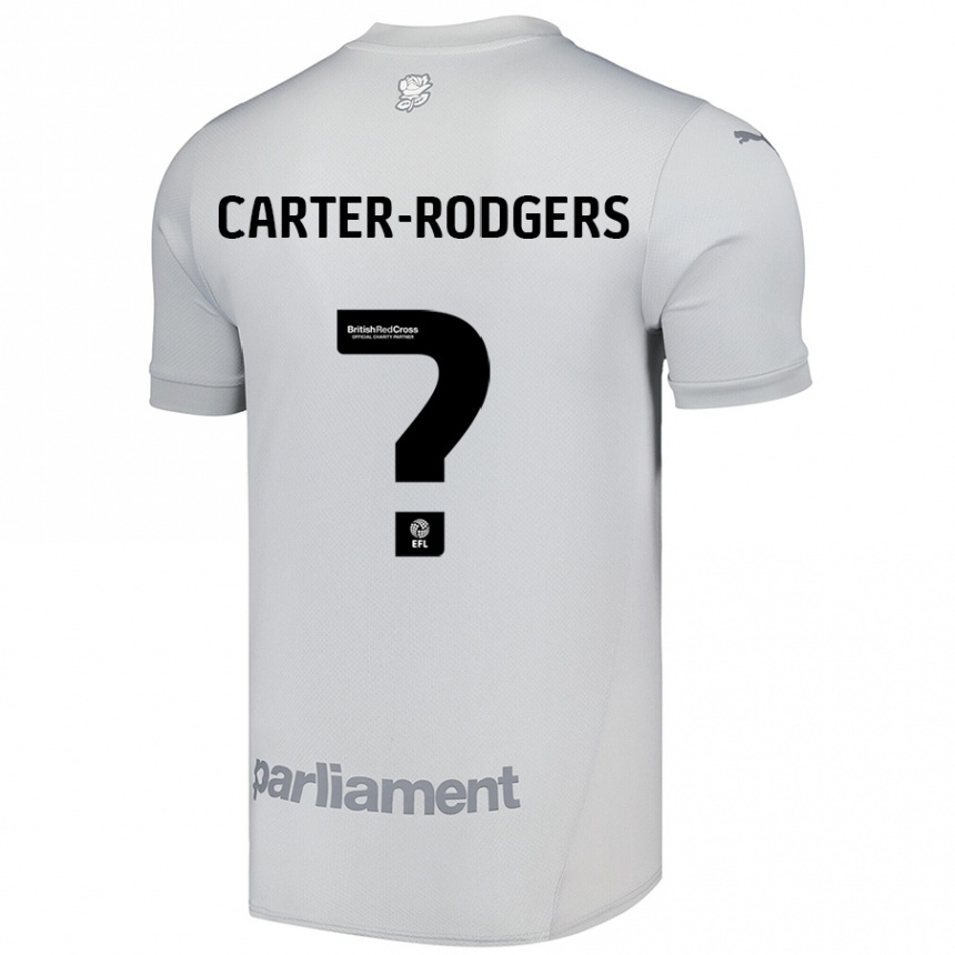 Niño Fútbol Camiseta Trent Carter-Rodgers #0 Gris Plata 2ª Equipación 2024/25 Perú