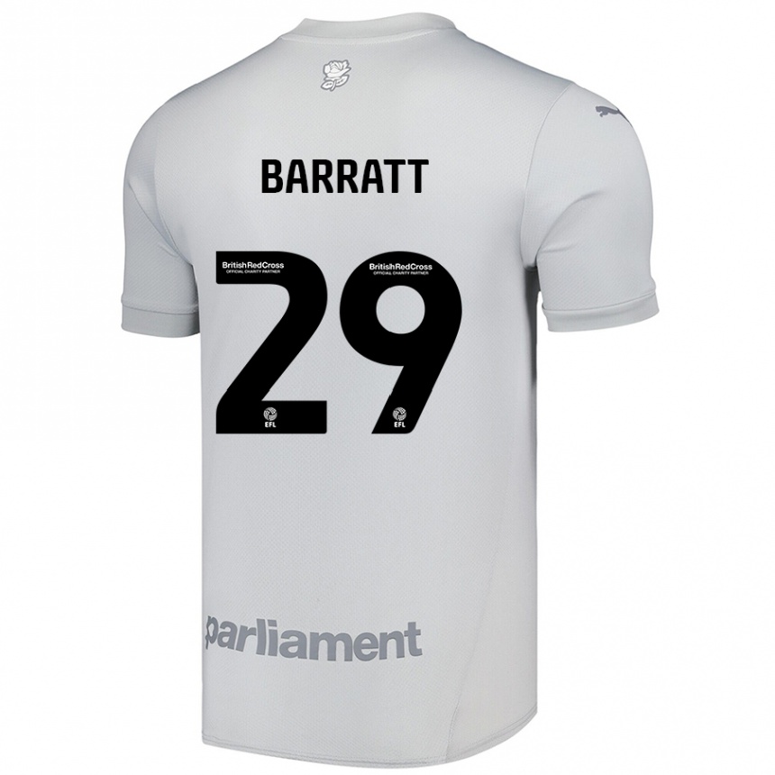 Niño Fútbol Camiseta Connor Barratt #29 Gris Plata 2ª Equipación 2024/25 Perú