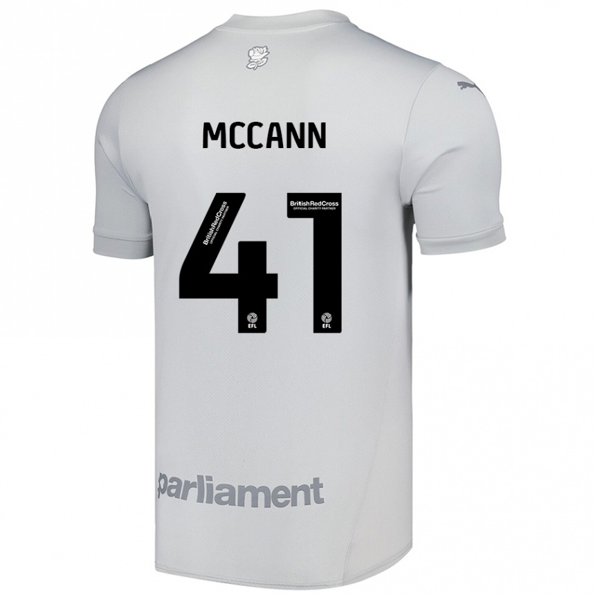 Niño Fútbol Camiseta Bayley Mccann #41 Gris Plata 2ª Equipación 2024/25 Perú