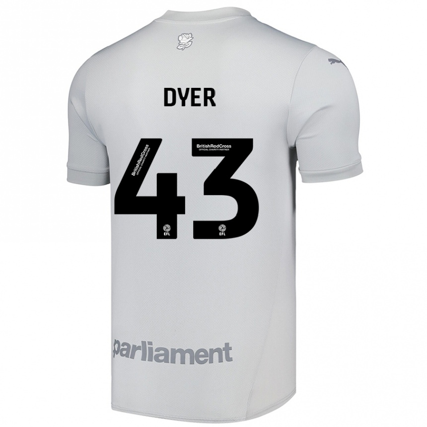 Niño Fútbol Camiseta Josiah Dyer #43 Gris Plata 2ª Equipación 2024/25 Perú