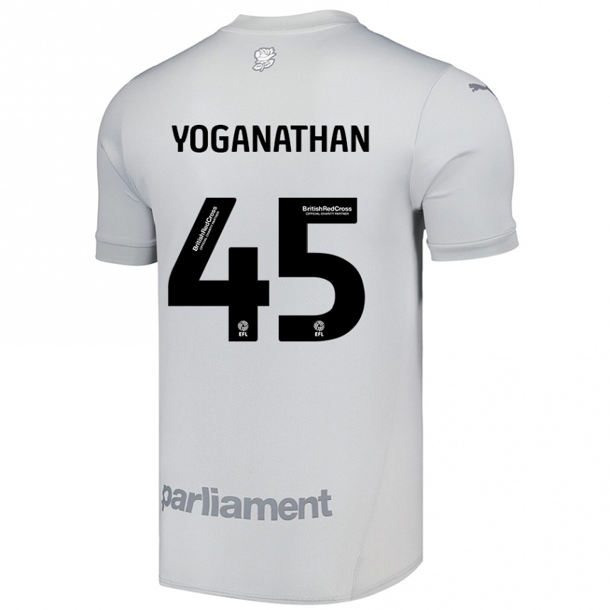 Niño Fútbol Camiseta Vimal Yoganathan #45 Gris Plata 2ª Equipación 2024/25 Perú