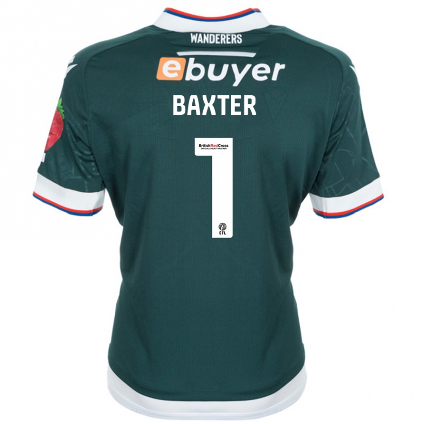 Niño Fútbol Camiseta Nathan Baxter #1 Verde Oscuro 2ª Equipación 2024/25 Perú