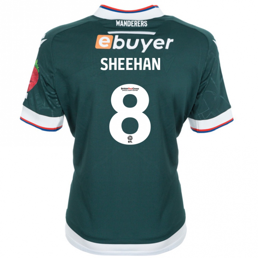 Niño Fútbol Camiseta Josh Sheehan #8 Verde Oscuro 2ª Equipación 2024/25 Perú