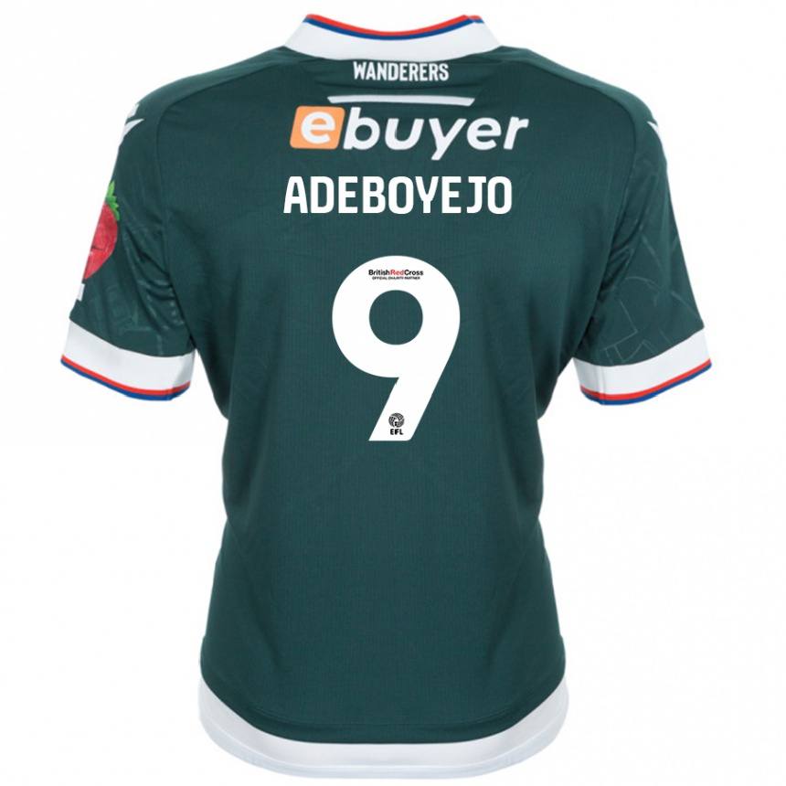 Niño Fútbol Camiseta Victor Adeboyejo #9 Verde Oscuro 2ª Equipación 2024/25 Perú