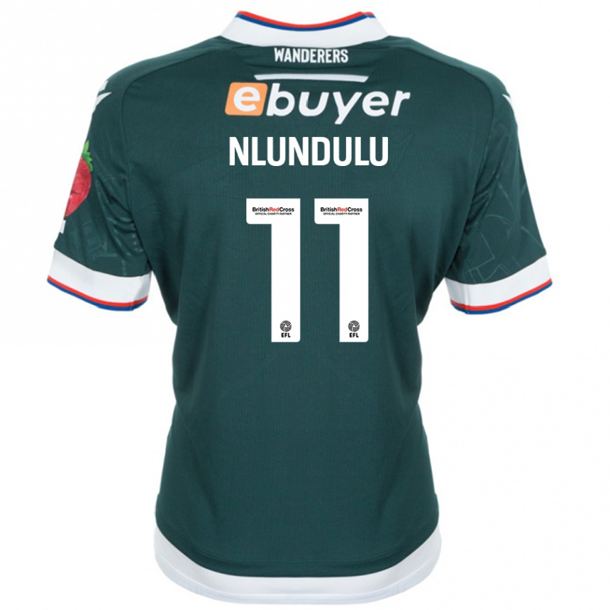 Niño Fútbol Camiseta Dan Nlundulu #11 Verde Oscuro 2ª Equipación 2024/25 Perú