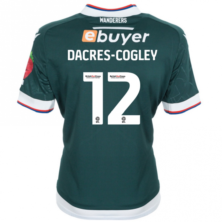 Niño Fútbol Camiseta Josh Dacres-Cogley #12 Verde Oscuro 2ª Equipación 2024/25 Perú